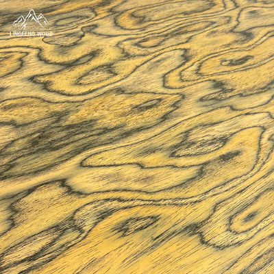 Chapa de madera de ingeniería color Burl de 0,4 mm, tamaño 2500*640 mm, grado mueblero
